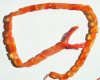 16 inch strand of 10x10mm Faceted Chiclet Carnelian